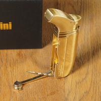 Adorini Puroso Double Jet Gold-Plated Solingen Blade Lighter (AD015)