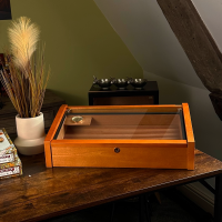 Adorini Vega Mahogany Deluxe Cigar Humidor - 100 Cigar Capacity (AD052)