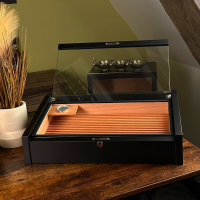 Adorini Vega Black Deluxe Cigar Humidor - 100 Cigar Capacity (AD068)