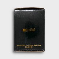 Adorini High Gloss Black Gold Table Jet Lighter (ADO198)