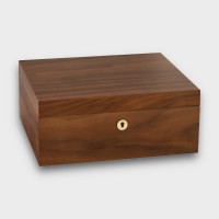 Adorini Ancona Walnut Medium Deluxe Cigar Humidor - 75 Cigar Capacity (ADO201)
