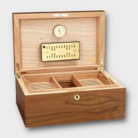 Adorini Ancona Walnut Grande Deluxe Cigar Humidor - 150 Cigar Capacity (ADO202)