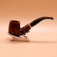 Aldo Morelli Fiorita Cherry 492 Smooth 9mm Filter Bent Fishtail Pipe (AMF143)