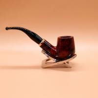 Aldo Morelli Fiorita Cherry 492 Smooth 9mm Filter Bent Fishtail Pipe (AMF143)