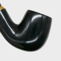 Aldo Morelli Fiorita Black 511 Smooth 9mm Filter Bent Fishtail Pipe (AMF184)