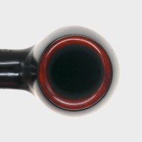 Aldo Morelli Fiorita Black 512 Smooth 9mm Filter Bent Fishtail Pipe (AMF195)