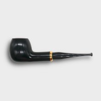 Aldo Morelli Fiorita Black 513 Smooth 9mm Filter Fishtail Pipe (AMF196)