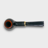 Aldo Morelli Fiorita Black 513 Smooth 9mm Filter Fishtail Pipe (AMF201)