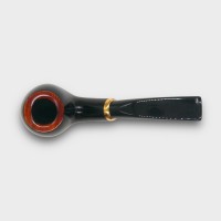 Aldo Morelli Fiorita Black 515 Smooth 9mm Filter Bent Fishtail Pipe (AMF203)