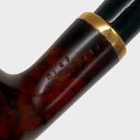 Aldo Morelli Fiorita Cherry 493 Smooth 9mm Filter Bent Fishtail Pipe (AMF204)