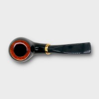 Aldo Morelli Fiorita Black 515 Smooth 9mm Filter Bent Fishtail Pipe (AMF205)