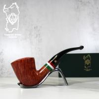 JANUARY SALE - Tommaso Spanu Briar F2 Tricolour Bent Fishtail Pipe (ART300)