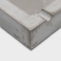 Angelo Cement Rectangle 4 Position Ashtray - Grey
