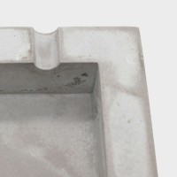 Angelo Cement Rectangle 4 Position Ashtray - Grey