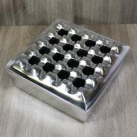 Aluminium 16 Hole Square Cigar Ashtray