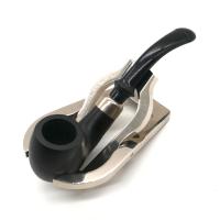 Baby Bent Real Briar Smooth Black Pipe