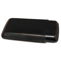 GBD Plain Leather Cigar Case - Three Corona - BLACK GBD Plain Leather Cigar Case - Three Corona - BLACK