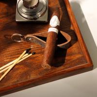 CGars Ltd Limited Edition Cigar & Pipe Rest Leather Key Chain - Brown (AD111)