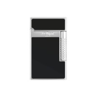 ST Dupont Lighter - Le Grand New - Black Lacquer & Palladium
