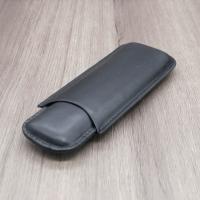 Artamis Corona Black Leather Cigar Case - Fits 2 Cigars
