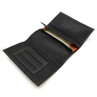 Chacom Leather Roll-Up Tobacco Pouch - Black