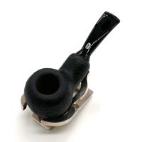 Chacom Reverse Calabash Sandblasted Noire Fishtail Pipe (CH737)