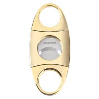 Cigarism Double Blade Zinc Cigar Cutter - 60 Ring Gauge - Gold