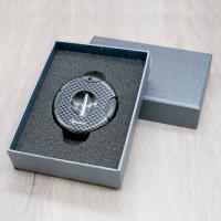 Cigarism Round G10 Semi-Automatic V-Cut Cigar Cutter - Carbon Black - End of Line