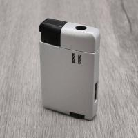 Cigarism Jet Flame Lighter, Cutter & Cigar Stand Gift Set - Silver