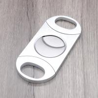 Twin Blade Cigar Cutter - Silver - 80 Ring Gauge