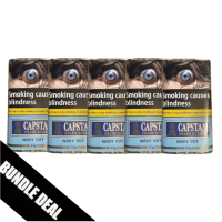 BUNDLE DEAL - Capstan Navy Cut Ready Rubbed Pipe Tobacco - 5 x 25g Pouch