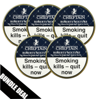 BUNDLE DEAL - Chieftain Roberts Mixture Pipe Tobacco - 5 x 50g Tin
