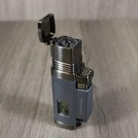 Vertigo Lotus Churchill - Quad Torch Flame Lighter - Grey