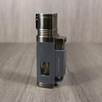 Vertigo Lotus Churchill - Quad Torch Flame Lighter - Grey
