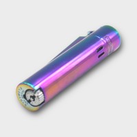 Clipper Gift Metal Jet Flame Lighter - Icy Rainbow