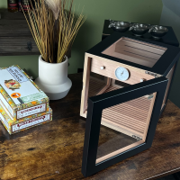 Adorini Cube Deluxe Black Cigar Humidor - 100 Cigar Capacity (AD055)