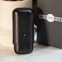 Dunhill White Spot Cigar Case Robusto - Black - Fits 2 Cigars