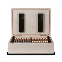Davidoff Monolith Humidor - Cream Limestone - 120 Cigar Capacity