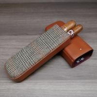Dunhill Highland Cigar Case - Brown - Fits 2 Cigars