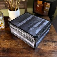 Angelo Grey Tone Cuban Flag Humidor - 40 Cigar Capacity