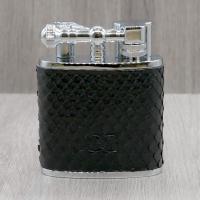 J Cure C.Gars Collection Jet Flame Table Lighter - Black Python Leather (End of Line)