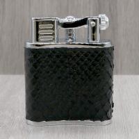 J Cure C.Gars Collection Jet Flame Table Lighter - Black Python Leather (End of Line)