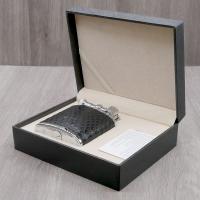 J Cure C.Gars Collection Jet Flame Table Lighter - Black Python Leather (End of Line)