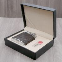 J Cure C.Gars Collection Jet Flame Table Lighter - Brown Python Leather (End of Line)