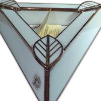 Artisan Glass Cigar Ashtray - Tri Rest  - Winter White