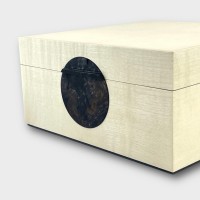 Jonathon Vaiksaar Artemis Small Square Humidor - Bleached Sycamore - 40 Cigar Capacity