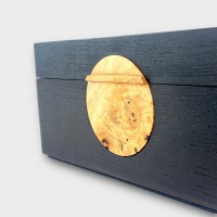 Jonathon Vaiksaar Artemis Small Square Humidor - Scorched Ash - 40 Cigar Capacity