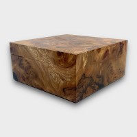 Jonathon Vaiksaar Natural Small Square Humidor - Burr Elm - 40 Cigar Capacity