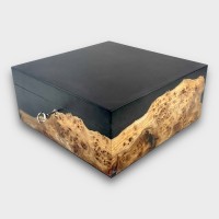 Jonathon Vaiksaar River Large Square Humidor - Burr Elm - 140 Cigar Capacity