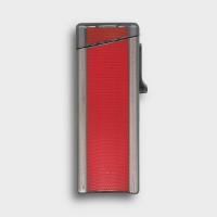 Eurojet Jet Lighter with Punch Cut and Rest - Gunmetal & Red